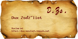 Dux Zsüliet névjegykártya